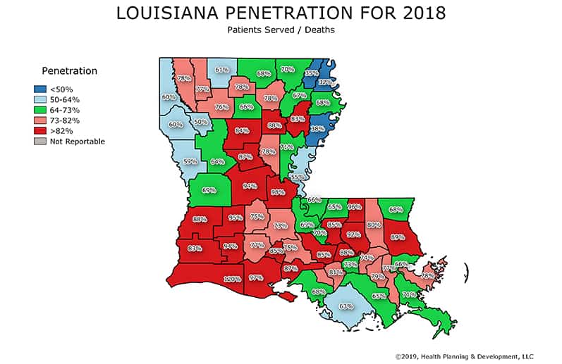 Louisiana Penetration for 2018